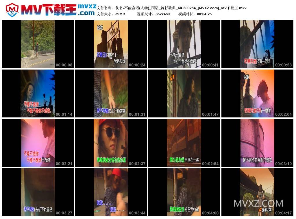 佚名-不能言语(人物)_国语_流行歌曲_MC300284